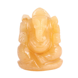 Ivory Stone Ganesha Statue - 67