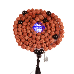 Black Tourmaline + Rudraksha Mala with Axe accessory - 2