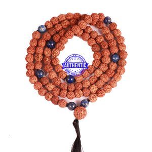 Lapis Lazuli Stone + Rudraksha Mala - 3