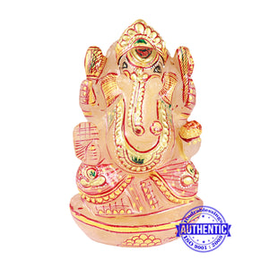 Yellow Agate Ganesha Statue - 1